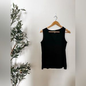 Sheer Black V-Neck Tank Top